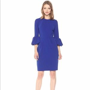 BETSEY & ADAM Bell Sleeve Fitted Dress